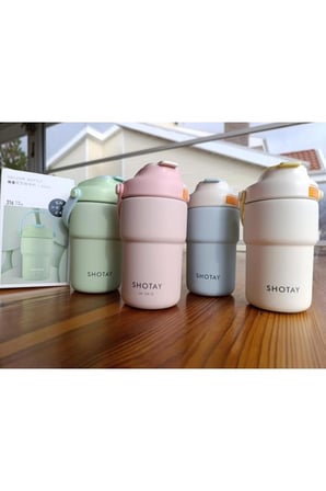 Shotay Askili Mug Pastel Renk 450 Ml. Mavi ST-8099