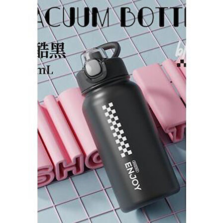 Shotay Chees Çelik Termos Matara 900Ml Siyah