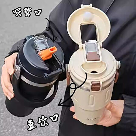 Shotay Termos Bardak Seyahat ve Outdoor 650Ml Krem