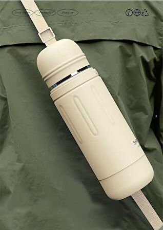 Shotay Durable Çelik Termos Matara 1500Ml Krem
