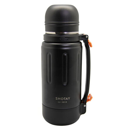 Shotay Durable Çelik Termos Matara 1500Ml Siyah