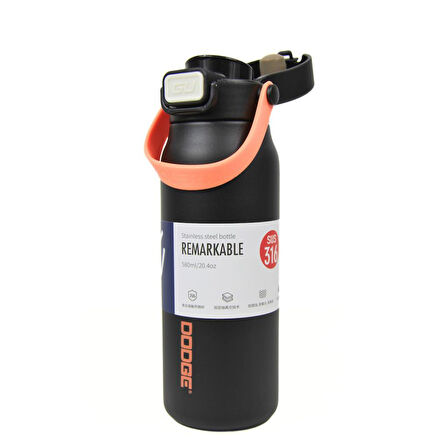 Dodge Çelik Termos Matara 580Ml Siyah