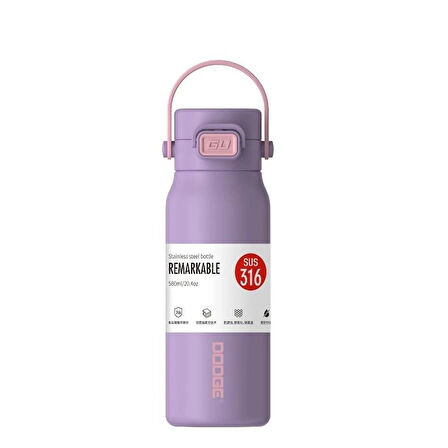 Dodge Çelik Termos Matara 580Ml Mor