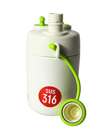 Dodge Çelik Termos Matara Çocuk 450Ml Beyaz