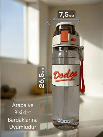 Dodge Su Matarası Tritan Beyaz 850Ml