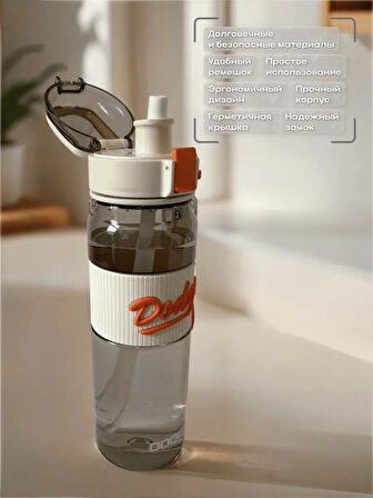 Dodge Su Matarası Tritan Beyaz 850Ml