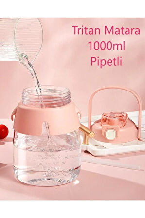 Shotay Hippo Tritan Su Matarası Gri 1050Ml