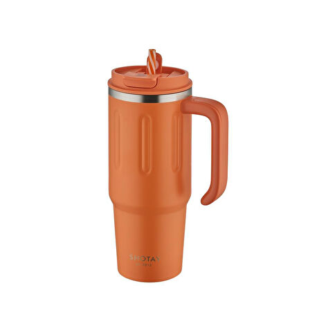Shotay Travel Çelik Termos Mug 900Ml Turuncu