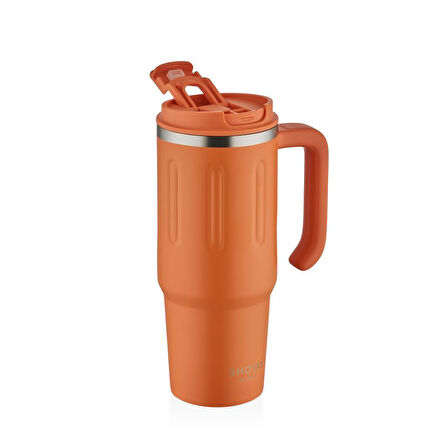 Shotay Travel Çelik Termos Mug 900Ml Turuncu
