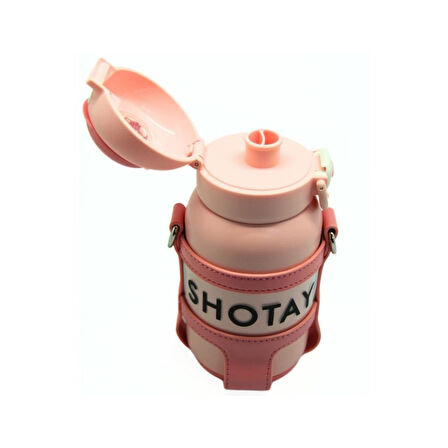 Shotay Turtle Çocuk Termos Matara 520Ml Pembe