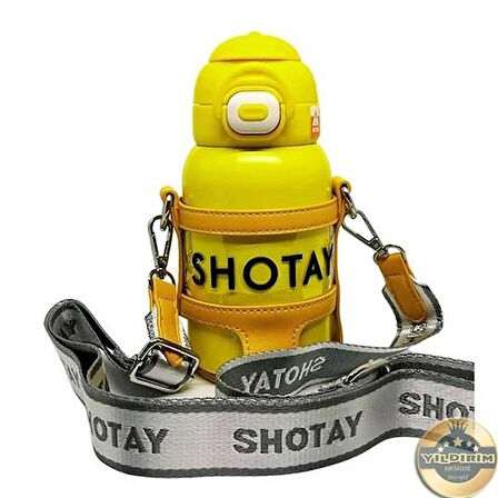 Shotay Turtle Çocuk Termos Matara 520Ml Sarı