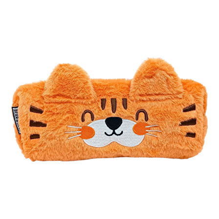Bear Deer Peluş Sevimli Kedi Turuncu Kalem Kutusu BD-KCS279