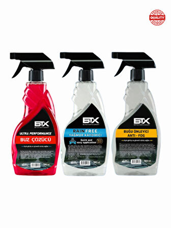 Ultra Performance Buz Çözücü - Yağmur Kaydırıcı - Buğu Önleyici Sprey 500ml