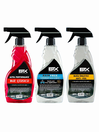 Ultra Performance Buz Çözücü - Yağmur Kaydırıcı - Buğu Önleyici Sprey 500ml