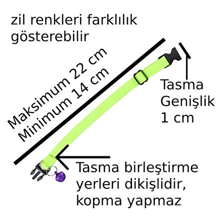 Yavru Kedi Boyun Tasması Kedi Tsma Zilli Ayarlı Tasma