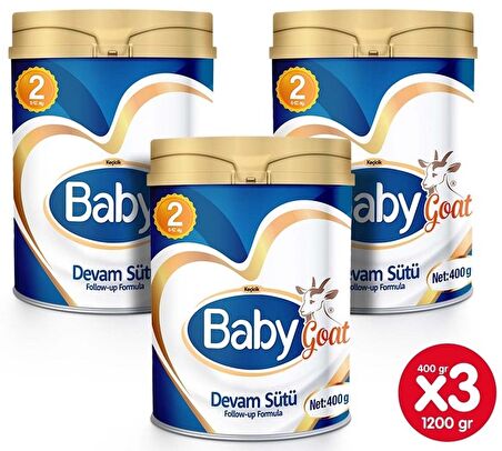 Baby Goat 2 Keçi Sütü Bazlı Devam Sütü 400 gr x 3 Adet