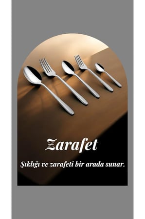 Özlife defne 30 parça çatal kaşık takımı seti 6 kişilik paslanmaz çelik