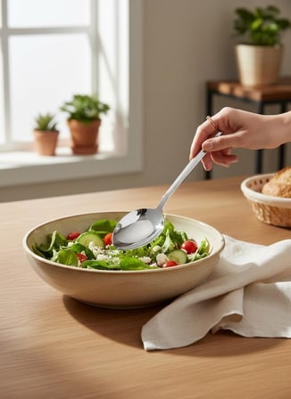 Nehir milano servis kaşık - servis kaşığı 26 cm. 18/10 paslanmaz çelik