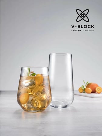 Paşabahçe v-block antimikrobiyal allegra su meşrubat bardağı 18 prç. 3 boy