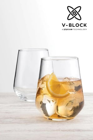 Paşabahçe v-block antimikrobiyal allegra su meşrubat bardağı 18 prç. 3 boy