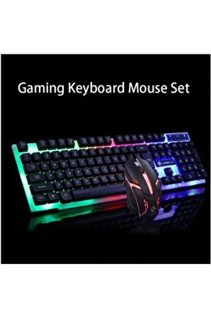 Bood Nuo Gaming Bundle Kablolu RGB Klavye Mouse Set + Kulak Üstü Kulaklık