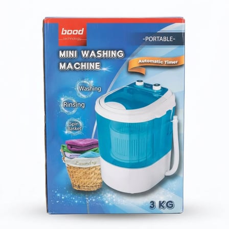 Bood MC-70 Mini Çamaşır Makinesi 3 Kg Taşınabilir Zamanlayıcılı Sıkma Sepetli