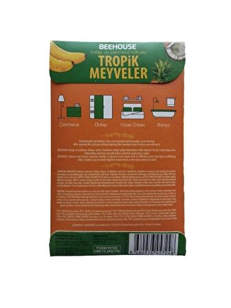 BEEHOUSE Dolap ve Çekmece Kokusu - Tropik Meyveler Koku Kesesi - 21 gr