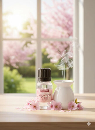 BEEHOUSE Japon Kiraz Çiçeği 3'lü Paket Esansiyel Buhurdanlık Yağı 10 ml X 3 adet