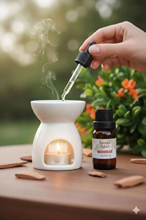 Sandal Ağacı Esansiyel Uçucu Koku Yağı Buhurdanlık Yağı Difüzör Esansı Ortam Kokusu 10 m