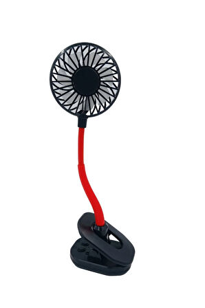 Portatif Işıklı Mini Klipsli Fan