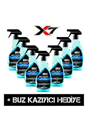ARABA CAM BUZ ÇÖZÜCÜ SPREY 500 ml X 7 Adet & Buz Kazıyıcı Hediyeli