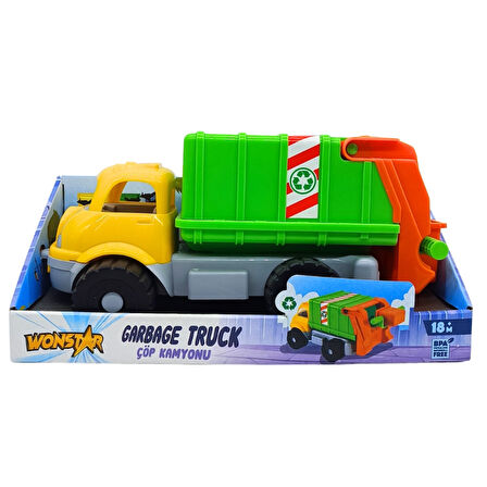 Zuzu Toys Plastik Büyük Boy Fonksiyonel Kasası Açılabilen Çöp Kamyonu 4005