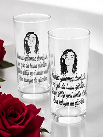 Rakı Bardağı 2'li Cam - Yıldız Tilbe - Bensiz Gülemez Demişsin!