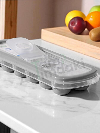 Buz Kalıbı - 250 ml - 5 PP - 12 Bölmeli - Yüksek Kalite Yapışmaz Silikon Buzluk - BPA İçermez