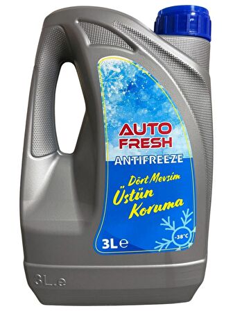 AutoFresh Antifriz Mavi 3 Litre -37 Derece 3 lt 4 Mevsim Korozyon Önleyici