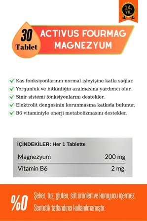 FOURMAG MİNERAL 30 TABLET
