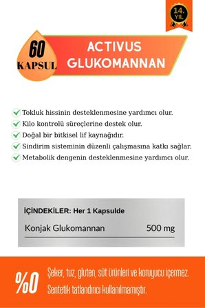GLUKOMANNAN- KONJAK SAKIZI 60 KAPSÜL