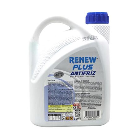 Renew Plus Antifriz -40 Derece 3 Lt - 4 Mevsim Kullanılır