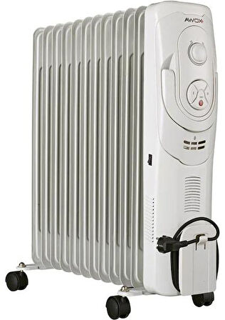 Awox 12F Dilim Plus Fanlı 2900 W Yağlı Radyatör Gri