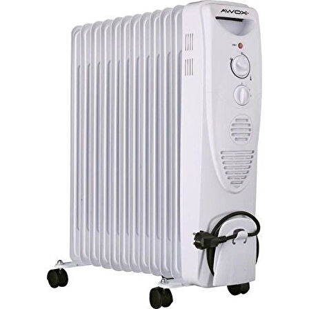 Awox 12F Dilim Plus Fanlı 2900 W Yağlı Radyatör Beyaz