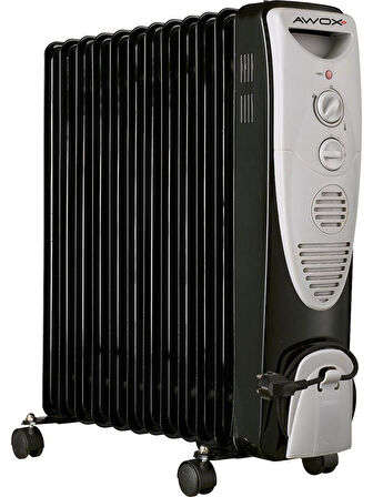 Awox 12F DilimFanlı 2900 W Yağlı Radyatör Siyah