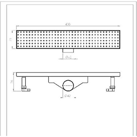 Tema 50 cm duş kanalı - kanal süzgeç