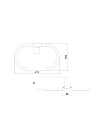 Tema Banyo Premium Yuvarlak Havluluk Siyah Renkli 71008-2M 71008-2M