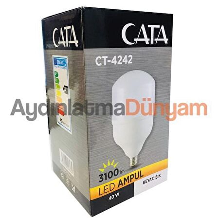 Cata 40 Watt E27 Duylu Torch Led Ampul CT-4242 Beyaz Işık