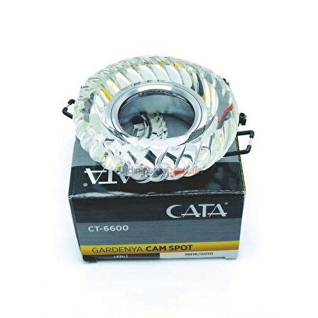 Cata Günışığı Led Çerçeveli Gardenya Kristal Cam Spot CT-6600