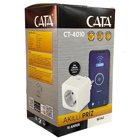 CATA CT-4010 Akıllı Wifi Priz Uzaktan Kontrol