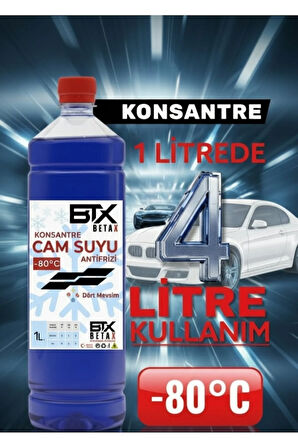 Mavi Konsantre Cam Suyu Antifrizi -80 Derece