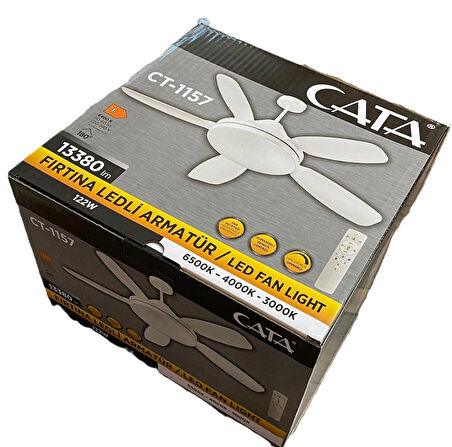 CATA CT-1157 FIRTINA 3 RENK LEDLİ PERVANELİ 122W DİMMERLİ ARMATÜR