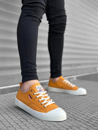 Yıldızdan Sarı Triko Bağcıklı Poli Taban Erkek Günlük Ayakkabı