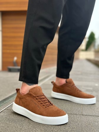 Yıldızdan Taba Süet (Beyaz Taban) Bağcıklı Poli Taban Erkek Spor Ayakkabı